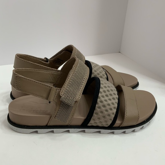 Sorel Roaming Decon Sligback Flats Sandals Sz 7.5 Tan Gladiator Ankle Strap - Picture 12 of 16